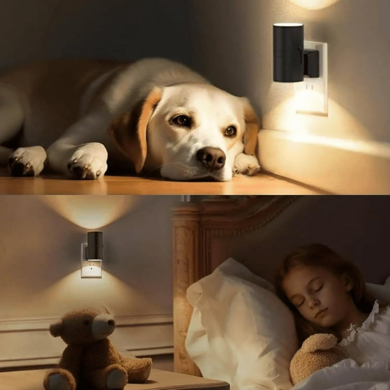 Decovasse Night Lights Vasse Light 2024 New Plug In Lights For Wall Modern Night Lights Plug Into Wall Soft White 3000k 0 100lm Adjustable Brightness