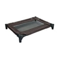 thumbnail image 1 of Cama elevada para perros con patas antideslizantes y transpirable para gatos y mascotas pequeñas y medianas. Marrón oscuro, 1 of 9