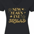 thumbnail image 4 of Inktastic New Year's Eve Squad with Stars in Gold Women's V-Neck T-Shirt, 4 of 5