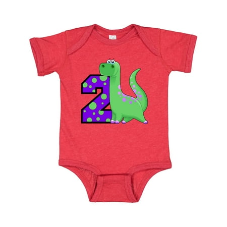 

Inktastic 2nd Birthday Dinosaur Gift Baby Boy Bodysuit
