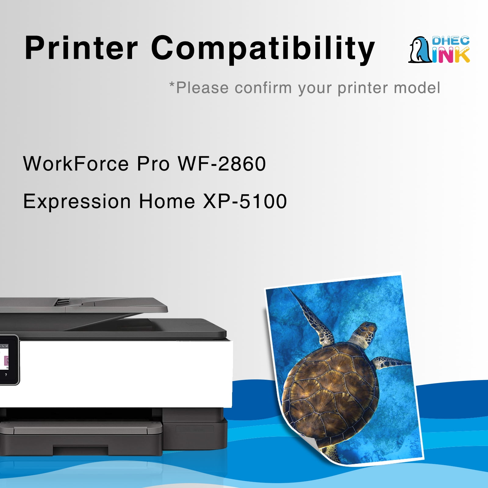 DHECINK 202 Ink Cartridges Compatible for Epson 202XL Ink Cartridges for WF-2860 XP-5100 Printer (4 Pack)