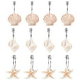 thumbnail image 1 of Inteprter Juego de ganchos colgantes con forma de concha de estrella de mar, juego de ganchos colgantes de acero inoxidable, juego de ganchos dobles para Juegos de accesorios de baño Numero 3 Inteprter HA025013-03, 1 of 6