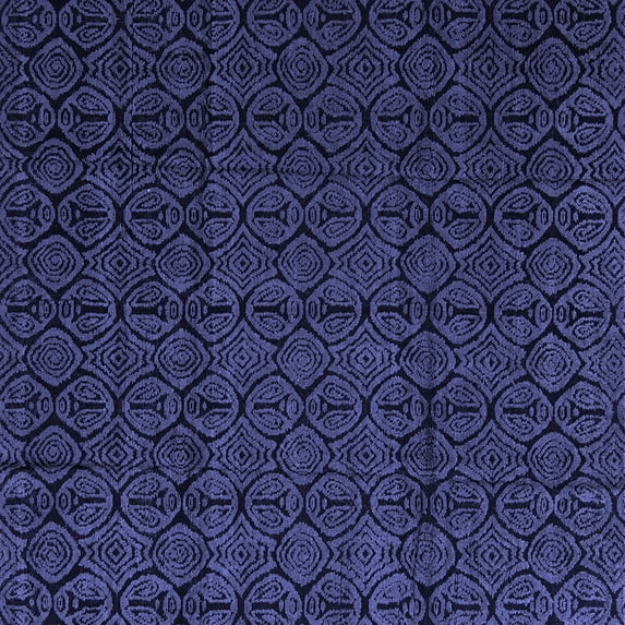 Ahgly Company Indoor Square Abstract Blue Modern Area Rugs, 6' Square