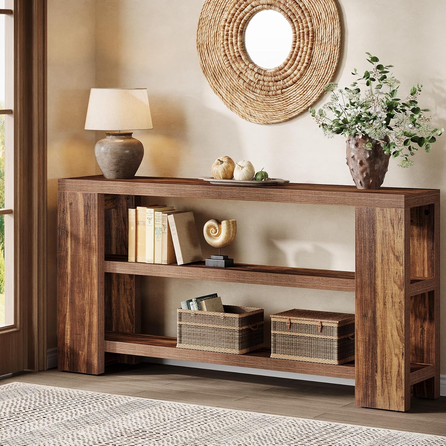 Tribesigns 70.9-Inch Extra Long Console Table with Storage for Entryway, Living Room, Hallway