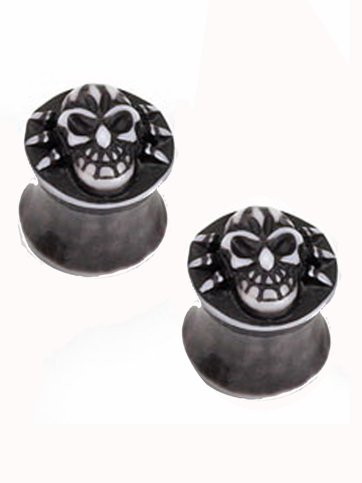 Gothic Black Angel Wing Tapered Ear Plug 6 5mm 2 Gauge Walmart Com
