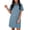 Sky Blue, variant on EMMIOL Women's Button Down Denim Dress Short Sleeve Babydoll Mini Jean Shirt Dress Summer Casual Trendy Outfit