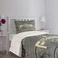 thumbnail image 5 of Ambesonne Fitness Quilted Bedspread Set 2 Pcs, Club Wood Planks, Twin Size, Pale Yellow Black Grey, 5 of 6