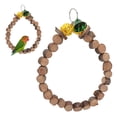thumbnail image 4 of Bird Wooden Swing, Natural Applewood Parrots Swing Toy Toxic Free With Bell For Parakeets For Pet Cage, 4 of 8