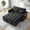Black04, variant on Gewnee 55" Sofa Bed, Convertible Sleeper Sofa & Pull Out Couch, 3-in-1 Velvet Loveseat with Adjustable Backrest and Storage Pocket, Pink