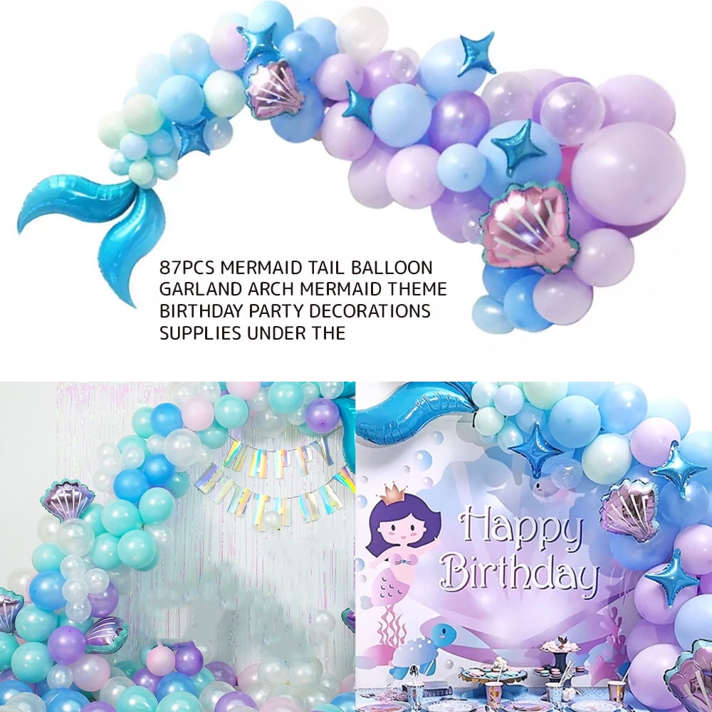 birthday party Decorations Supplies. The Little Mermaid 12pcs latex balloons