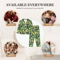 thumbnail image 7 of Honeii Football Doodle print Women's Pajama Sets Long Sleeve Button Down Sleepwear Nightwear Soft Pjs Lounge Sets-Large, 7 of 7