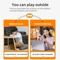 thumbnail image 4 of Riwcyla A4 Portable Paper Printer Thermal Printing Wireless BT Connect Compatible with iOS and Android Mobile Photo Printer Support 210mm Wide for Travel Home Office Printing Sketches Reports Print, 4 of 6