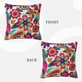 thumbnail image 3 of ZICANCN Spring Blooming Groovy Floral Throw Pillow Covers, Bed Couch Sofa Knit Decorative Pillow Covers for Living Room Farmhouse, 18"x18", 3 of 8