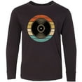 thumbnail image 3 of Inktastic Retro Vinyl Record Music Vintage Sunset Long Sleeve Youth T-Shirt, 3 of 5