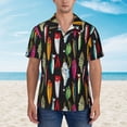 thumbnail image 4 of Daiia Colorful Fishing Lures Hawaiian Shirt for Men Gentle Cotton Regular Short Sleeve Casual-Small, 4 of 9
