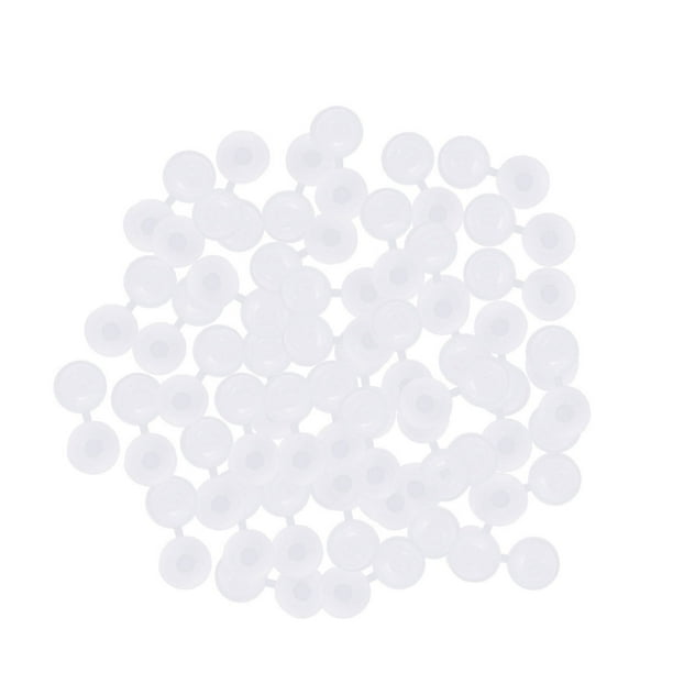 FELTECHELECTR 50 tapas protectoras de plástico para agujeros de tornillos de techo (blancas)