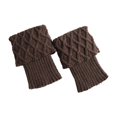 thumbnail image 1 of Crochet Boot Cuffs Knitted Ankle Soft Acrylic Crochet Boot Socks Women Leg Warmers for Gifts Warmer Leg Warmers Girls - Brown, 1 of 9