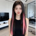 thumbnail image 3 of Ygdeyg Colorful Straight Long Clip-In Hair Extensions, Party Highlights Hairpiece For Kids & Girls, For Festivals, Parties & Hairstyle Decoration, 3 of 4