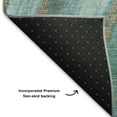 thumbnail image 5 of Addison Rugs Mayfield Premium Machine Washable Transitional Swirls Turquoise Rectangle Rug, 9' X 12' Machine Washable Transitional Swirls Turquoise Oversized Sherpa Throw Blanket, 5 of 6
