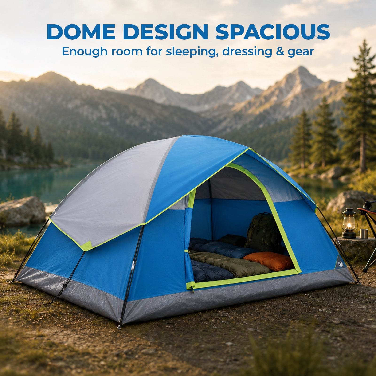 Alvantor Camping Tent for 2 Person, Waterproof Dome Tent,Spacious, Lightweight Portable Backpacking Tent for Outdoor Camping/Hiking