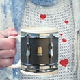 thumbnail image 2 of Sylvtty Funny Black Drum Mug 11oz Retro Ceramic Drum Coffee Cup Drummer Favorite Drinkware Drummer Gift for Men Women Musicians, 2 of 6