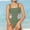 C-Army Green66, variant on JIAYUE Swimsuit For Girls Bodysuit Solid Color Sleeveless Standard Straps Briefs Pull-On Square Neckline One Piece For Teens Sunmer Beach Wear