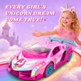 thumbnail image 2 of RC Car Tqeieu Unicorn Rainbow Glow & Drift Wing 1:18 para niñas, 2 of 7