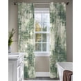 thumbnail image 4 of Sage Green Ombre Sheer Curtains 84 Inch Length 2 Panels Set for Living Room/Bedroom, Gradient Abstract Art Vintage Kitchen Curtains Grommet Semi-Sheer Curtains Drapes Window Treatments 52"x84"x2, 4 of 7