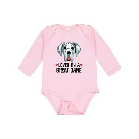 Inktastic Great Dane Dog Lover Boys or Girls Long Sleeve Baby Bodysuit