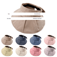 thumbnail image 3 of Helii Women Crownless Open Top Sun Hat Wide Brim UV Protection Ponytail Hat with Adjustable Bowknot Drawstring, Foldable Packable Floppy Beach Visor Cap Pink,One Size, 3 of 4