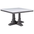 thumbnail image 1 of ACME Yabeina Artificial Marble Square Top Dining Table in White and Gray Oak, 1 of 7