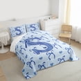 thumbnail image 3 of Castle Fairy Monogrammed Letter Initial S 3 Pieces Queen Comforter Set for Children Women Teens,Kawaii Blue Bow Ultra Soft Bedding Sets,Dreamy Princess Bedding Comforter Set,Super Cozy Room Decor, 3 of 8
