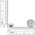 thumbnail image 6 of Gem Stone King 925 Sterling Silver Purple Amethyst and Black Onyx Engagement Ring for Women | 1.01 Cttw | Oval Checkerboard 7X5MM | Gemstone February Birthstone | Size 8, 6 of 6