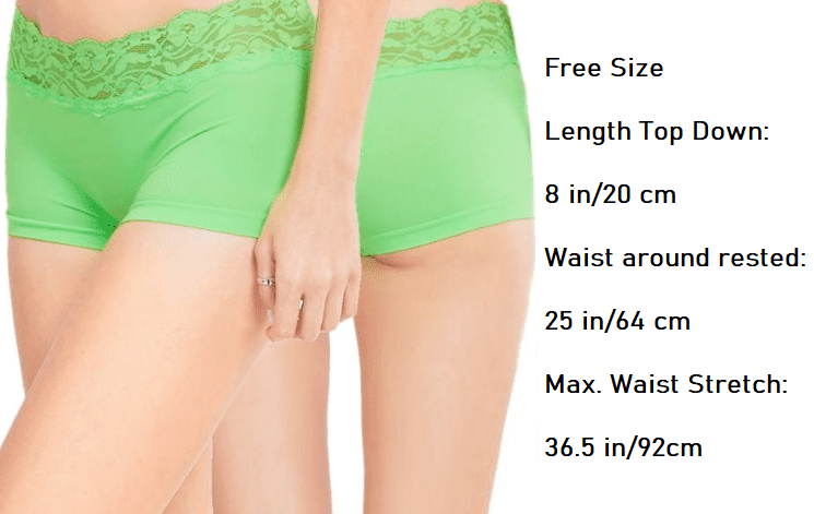 Free to Live 5 Pack Womens Lace Panties Trimmed Boyshorts Underwear 