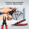 thumbnail image 3 of 5 in 1 Plier Tool Set, High Carbon Steel Tools for Cutting, Multifunctional Crimping Tool with NonSlip Rubber Handle, Ideal for Electricians and Home Repairs, 3 of 7