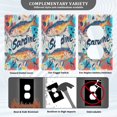 thumbnail image 3 of Yayeee Toggle Light Switch Wall Plate 1-Gang 4.5"x2.7" Home Decorative Outlet Cover, Yellow Sardines Pattern, 3 of 7