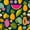 Various Cartoon Fruit Pattern, variant on Yayeee Double Oven Mitt Kitchen Heat Resistant Baking 35" x7" Quilted Glove, Pink Neon Pizza Pattern