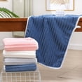 thumbnail image 4 of Nvzi 6 piezas de baño de vellón de coral multiusos Uso como baño Fitness, deportes, Maneja diversas situaciones sin esfuerzo.13,78x29,53 pulgadas (blanco), 4 of 5