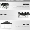 thumbnail image 5 of COBIZI 10x15ft Pop up Canopy, Heavy Duty Party Canopy Waterproof Commercial for Outdoor,Black, 5 of 8