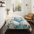 thumbnail image 4 of Teal Crab Coastal Tapestry for Bedroom Wall Hanging Tapestry, Summer Beach Nautical Starfish Retro Ceiling Backdrop Tapestries Poster Blanket Wall Decor for Teens Room Living Room Dorm 39" x 59", 4 of 8
