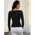 thumbnail image 3 of Sueter Mujer Canalé Moda Sweater Dama Abrigo Ligero Blusa LOLE Sueter, 3 of 3