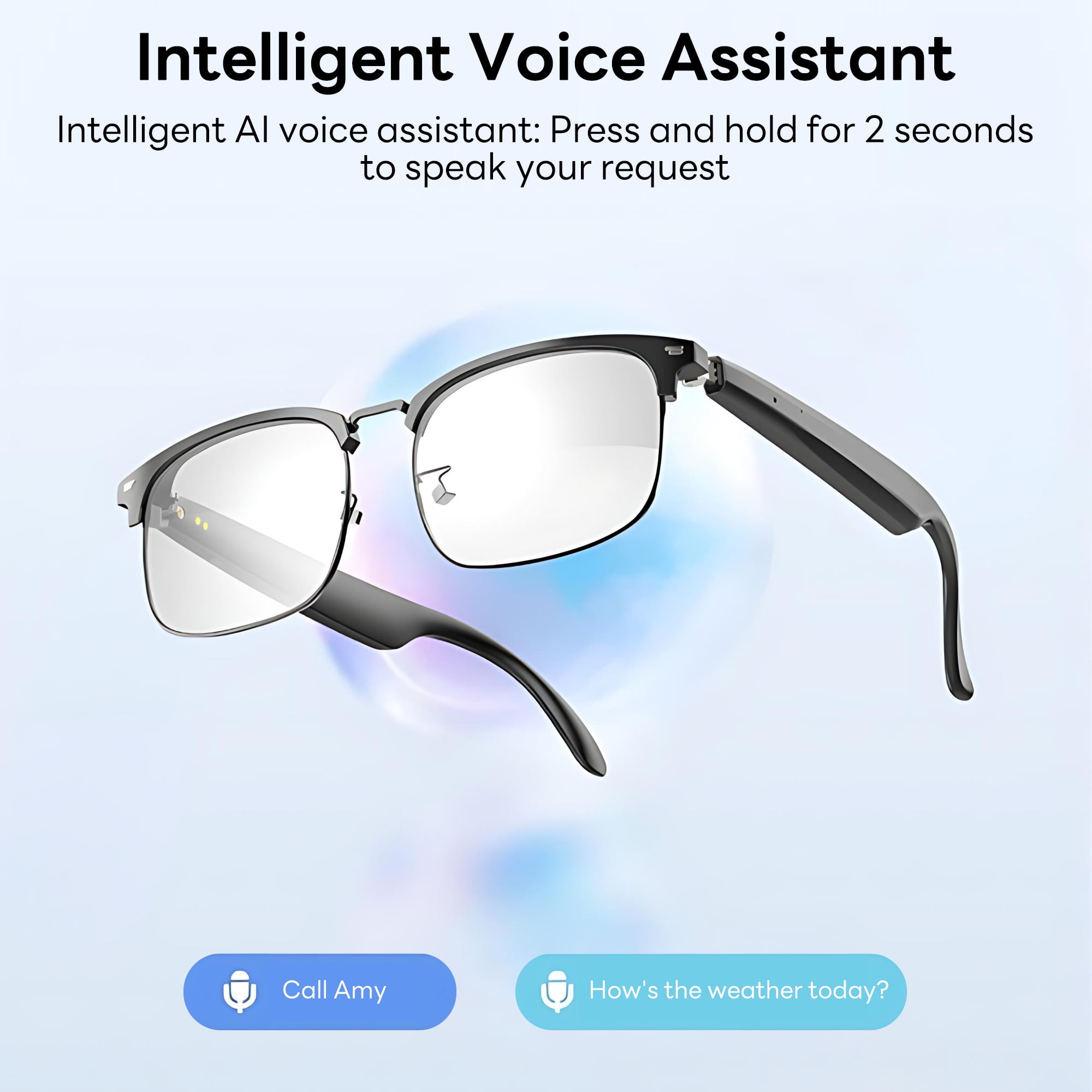 Pecham AI Translator Smart Glasses for Men Women, Bluetooth Audio Sunglasses with Photochromic Lenses, Voice Assistant, Real-Time Translation for Travel Meeting Trade Business