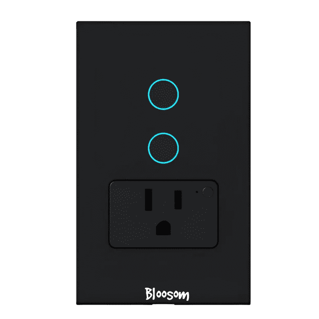 Enchufe Bloosom Wifi 2 Interruptor Inteligente Smartlife Alexa Negro