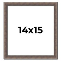 14x15 Frame Silver Real Wood Picture Frame Width 1.25 Inches | Interior Frame Depth 0.5 Inches |