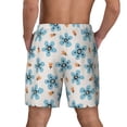 thumbnail image 4 of Balery Flower Leaves Mens Swim Trunks Swim Shorts for Men Quick Dry Inseam Beach Shorts with Compression Liner Pocket-Small, 4 of 9