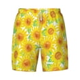 thumbnail image 4 of Lsque Mens Swim Trunks Sunflowers2 Pattern - Bathing Suit Compression Liner - Beach Swim Shorts Swimwear - (S-3XL) - Stretch Quick Dry -X-Large, 4 of 9