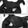 thumbnail image 3 of Máscara de Halloween, media cara, aterradora, animal, máscara de demonio, cuerno de oveja, fantasma, diablo, mueca, Pascua, horror, sombrero, festival, cosplay, fiesta, disfraz, accesorio para adultos, 3 of 5