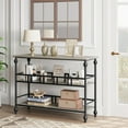 thumbnail image 3 of 43" Industrial 3-Tier Console Table, Narrow Entryway Sofa Table with Shelves for Hallway and Living Room, 3 of 6