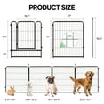 Naipo Dog Playpen Indoor&Outdoor, 8 Panel 32" Heavy Duty Dog Fence, Pet