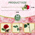 thumbnail image 2 of Rosas rojas artificiales de seda Jefuzh de imitación, 100 unidades, para decoración, 2 of 7